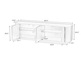 Sideboard Storage Cabinet TV Stand with wave pattern Buffet Cabinet Wooden Vertical Striped Cabinet W1162P295361