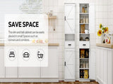 69" H Tall Bathroom Storage Cabinet with 2 Barn Doors and 1 Drawer, Narrow Storage Unit, Adjustable W2386P207761