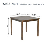 Wooden Dining Square Table, Kitchen Table for Small Space, 4 Person Dining Table, Walnut
ONLY THE W1998126376