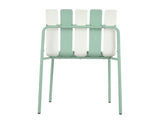4-Pack Modern Striped Color Block Chairs - Waterproof PP Seat & Sturdy Metal Legs, Indoor/Outdoor W3450P322875