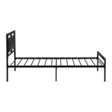 ZNTS Twin Size metal bed Sturdy System Metal Bed Frame ,Modern style and comfort to any bedroom ,black W311109646