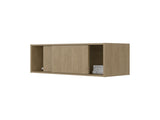 Slana Wall Cabinet, 2 Sliding doors, 1 Shelf, Natural Oak B097P474309