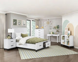 White Finish 4-Shelf Bookcase Wooden Furniture 1pc B011P255287