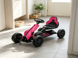Pink Kids Pedal Go Kart, Adjustable Seat, Durable Swing Axle, Safe Outdoor Ride-On Toy 62548654
