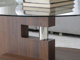 Modern and practical double-layer round table. Glass table top, wood MDF table legs. Suitable for W1117P272167