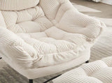 Lazy Chair with Ottoman, Modern Lounge Accent Chair with Armrests and a Side Pocket, Leisure W640P271553