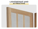 3.94ft 3-Panel Folding Screen Painted Natural Wood Finish, Split-Section 36347050