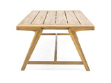 Modern Outdoor Dining Table, Acacia Wood Patio Table with Teak Finish - Weather-Resistant Garden, N770P358870T