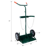 440lbs capacity Cylinder Cart,WELDING CYLINDER HAND TRUCK,Large Dual Oxygen Tank Cart Dolly With W465P175687