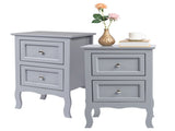 2pcs Country Style Two-Tier Night Tables Large Size Grace 82072518