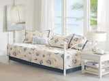6 Piece Reversible Printed Microfiber Daybed Cover Set Blue Daybed B03597493
