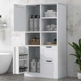 ZNTS Bathroom Storage Cabinet with Doors and Drawers, Multiple Storage Space, Freestanding Style, Open 56753235