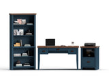 22 inch 1-drawer file, No Assembly Required, Blue Denim and Whiskey Finish B108131557
