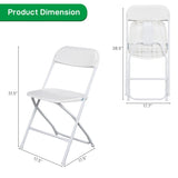 ZNTS 6pcs Injection Molding Classic Garden Plastic Folding Chair White 44606699