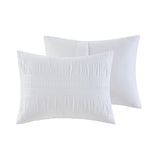 King/Cal King 4 Piece Cotton Seersucker Duvet Cover Set B035129171