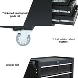 5-drawer metal rolling tool cabinet, storage toolbox with brake wheels, toolbox with lock, suitable W3267P307524