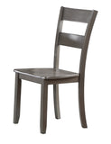 ZNTS 2pc Transitional Dining Side Chair Ladder Back Wooden Dining Room Furniture Gray B011P264091