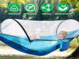 3-in-1 Camping Hammock with Automatic Pop-Up Mosquito Net, Lightweight 70D Nylon Portable Hammock 89048089