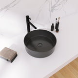 Ceramic Circular Vessel Bathroom Sink Art Sink W999104414
