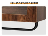 Arched Ceiling 2 Glass Doors 3 Shelves Bathroom Vanity MDF Melamine-Faced Bathroom Vanity with Towel 72083744