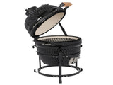 13in Round Ceramic Charcoal Grill Black 06062545