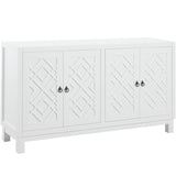 ZNTS TREXM Large Storage Space Sideboard, 4 Door Buffet Cabinet with Pull Ring Handles for Living Room, WF304838AAK