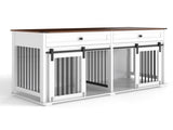 63'' Large Dog Crate Furniture for Double Dog, Wooden Dog Kennel with 2 Drawers,Divider and Sliding 39155818