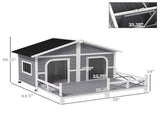 Dog House- Gray, White 13788203