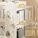 4-Tier Rolling Storage bookcase with Wheels, Large Capacity Storage bins, Mobile Multifunction W2699P184783
