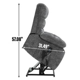 ZNTS Lift Recliner Chair Heat Massage Dual Motor Infinite Position Up to 350 LBS Large Electric Power W1803P244622