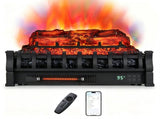 Smart Electric Fireplace Insert Heater, 1500W 5120 BTU Infrared Quartz Fireplace Log Set with Alexa 45998410