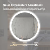 24inch Bathroom Led Classy Vanity Mirror with High Lumen,Dimmable Touch,Wall Switch Control, W1992P211219
