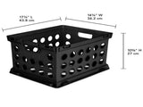 File Crate, Versatile Plastic Storage Bin with Through Handles, Fits Letter & Legal-sized Hanging 53341866