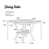 Dining Table Counter Height Dining Table 1pc Table w Shelve Solidwood Espresso Finish Dining Room B011P207141