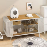 55.12 "Spacious Cat House with Tempered Glass, for Living Room, Hallway, Study and Other Spaces W757P173275