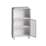 45.28" H Cabinet, Bathroom Floor Cabinet with Glass Door and Shelves, Freestanding Display 45058171
