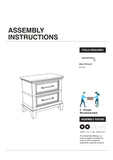 Contemporary 1pc Nightstand Gray Color Solid Wood Veneer Pewter Bar Pulls Crown Molding Details B011131274