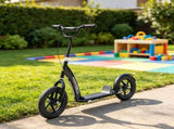 Black Kids Kick Scooter 5-12Y for Park & Neighborhood Riding, Non-slip Deck, Big Wheels with Safe 05504062