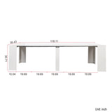 Multifunctional extendable console table W331P250559