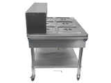 6-Pan Commercial Food Warmer with Dividers, Professional Buffet Catering Food Warmer, Electric Steam 85031042