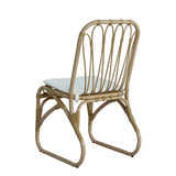 Outdoor PE Wicker Dining Chairs with Washable Cushion Set of 2, Outdoor Rattan chairs for Backyard, N762P236169N