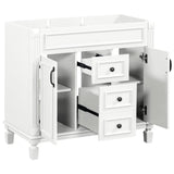 ZNTS 36'' Bathroom Vanity without Top Sink, Cabinet only, Modern Bathroom Storage Cabinet with 2 Soft WF305078AAK