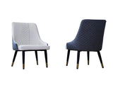 Modern PU Leather Dining Chairs Ergonomic High-Back Kitchen Chairs with Carbon Steel Legs, W2699P401053