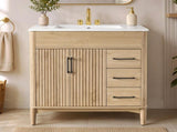 30-Inch Bathroom Vanity with Ceramic Sink, Soft-Close Doors and Drawers, Modern Traditional N729P512871N