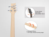 44 Inch GIB 5 String H-H Pickup Laurel Wood Fingerboard Electric Bass Guitar 24572750
