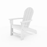 White Adirondack Chair Premium HDPE Poly Lumber for Pool, Patio, and Garden Elegance B195P198777