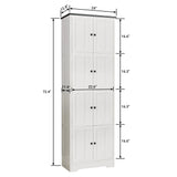 ZNTS Tall Storage Cabinet with 8 Doors and 4 Shelves, Wall Storage Cabinet for Living Room, Kitchen, W1693111251