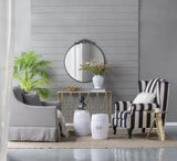 36" x 39" Classic Design Mirror with Round Shape and Baroque Inspired Frame for Bathroom, Entryway W2078124103