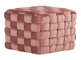Square 16" Ottoman in Blush k Velvet B202P223710