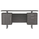 Weathered Grey 2-drawer Floating Top Office Desk B062P145457